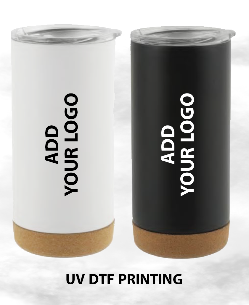 TRAVEL TUMBLER MUG WITH CORK BASE